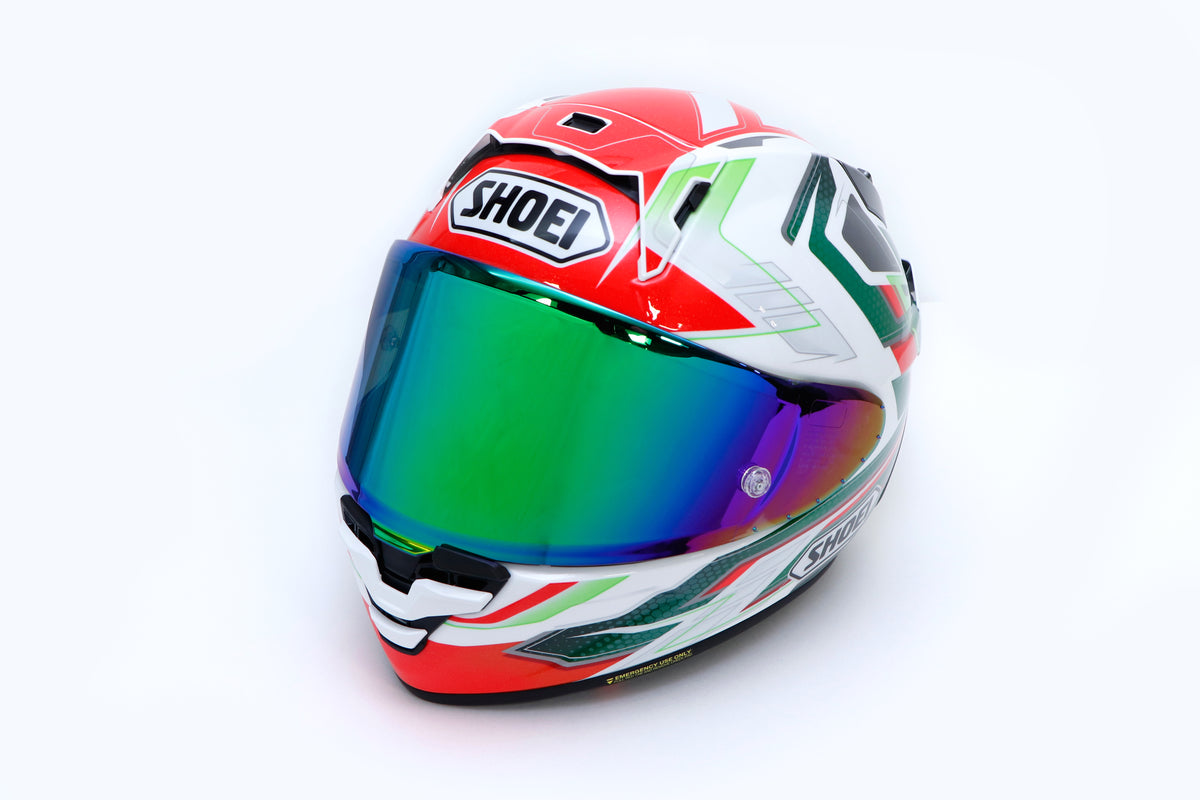 しゃぼん玉オリジナル　SHOEI　X-Fifteen,Z-8　グリーンミラーシールド